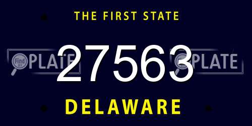 27563 Delaware License Plate