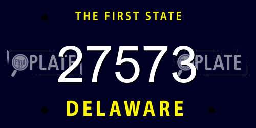 27573 Delaware License Plate