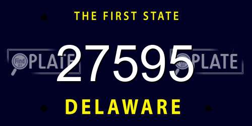 27595 Delaware License Plate