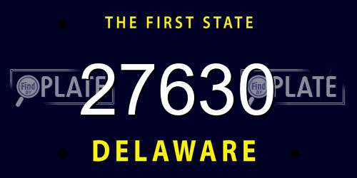 27630 Delaware License Plate