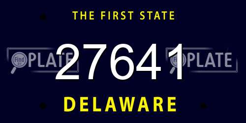 27641 Delaware License Plate