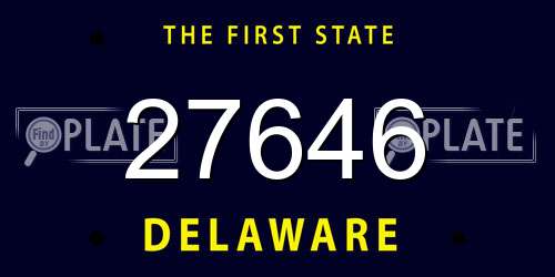27646 Delaware License Plate