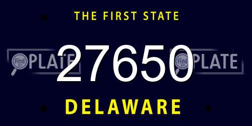 27650 Delaware License Plate