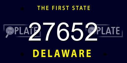27652 Delaware License Plate