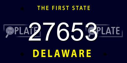 27653 Delaware License Plate