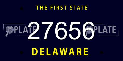 27656 Delaware License Plate