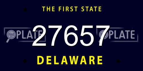 27657 Delaware License Plate