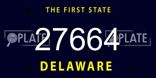 27664 Delaware License Plate