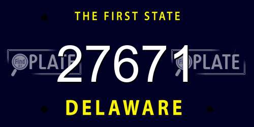 27671 Delaware License Plate