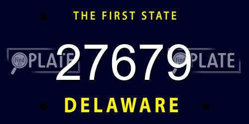 27679 Delaware License Plate