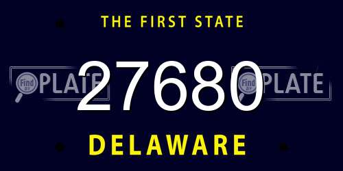 27680 Delaware License Plate