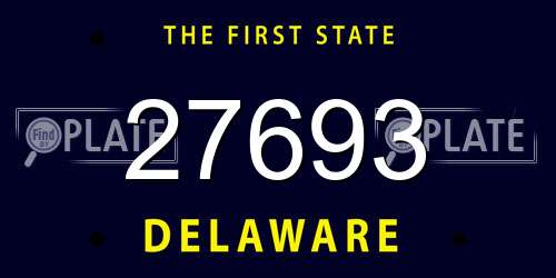 27693 Delaware License Plate