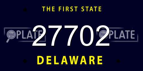 27702 Delaware License Plate