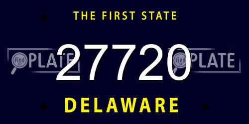 27720 Delaware License Plate