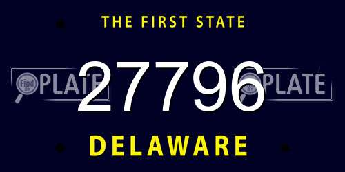 27796 Delaware License Plate