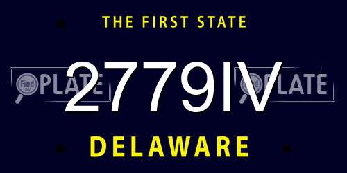 2779IV Delaware License Plate