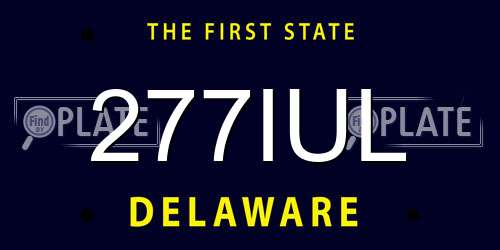 277IUL Delaware License Plate