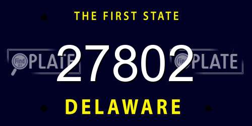 27802 Delaware License Plate