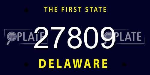 27809 Delaware License Plate
