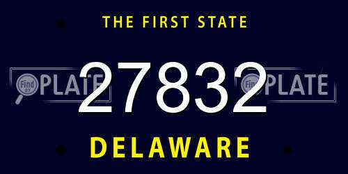 27832 Delaware License Plate