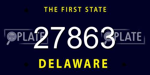 27863 Delaware License Plate