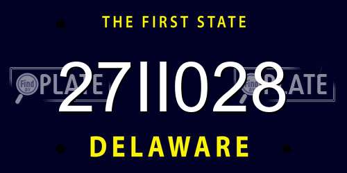 27II028 Delaware License Plate