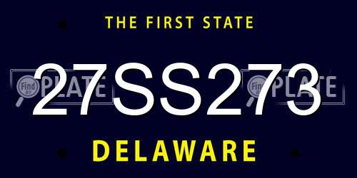 27SS273 Delaware License Plate