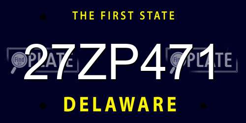 27ZP471 Delaware License Plate
