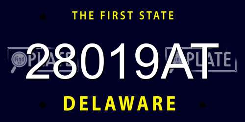 28019AT Delaware License Plate