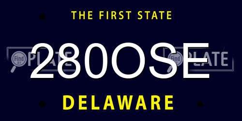 280OSE Delaware License Plate
