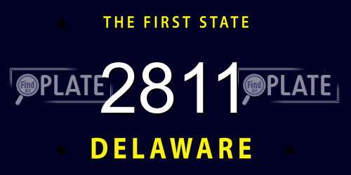 2811 Delaware License Plate