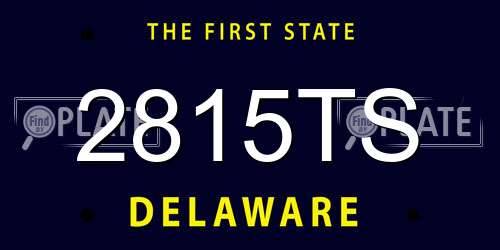 2815TS Delaware License Plate