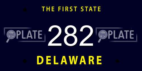 282 Delaware License Plate