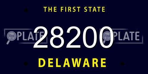 28200 Delaware License Plate