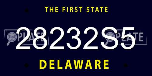 28232S5 Delaware License Plate