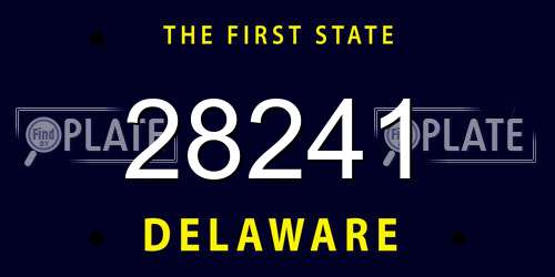 28241 Delaware License Plate
