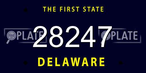 28247 Delaware License Plate