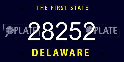 28252 Delaware License Plate
