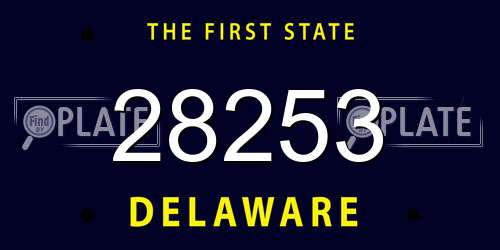 28253 Delaware License Plate