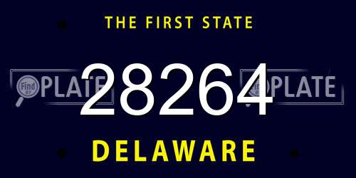 28264 Delaware License Plate