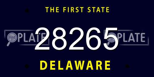 28265 Delaware License Plate