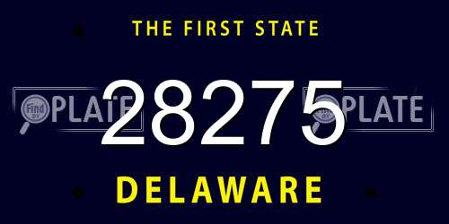 28275 Delaware License Plate