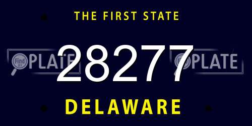 28277 Delaware License Plate