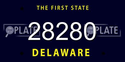 28280 Delaware License Plate