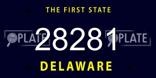 28281 Delaware License Plate