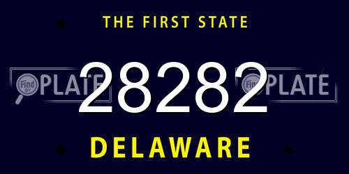 28282 Delaware License Plate