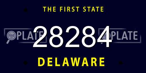 28284 Delaware License Plate