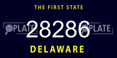 28286 Delaware License Plate