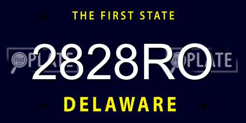 2828RO Delaware License Plate