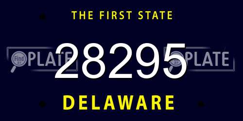 28295 Delaware License Plate